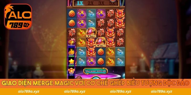 Giao diện Merge Magic với cơ chế ghép biểu tượng độc đáo