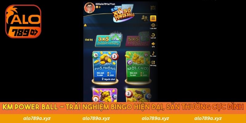 KM Power Ball – Trải nghiệm bingo hiện đại, săn thưởng cực đỉnh