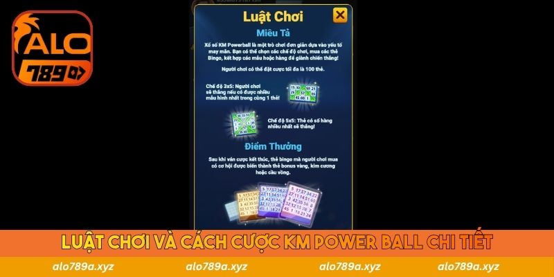 Luật chơi và cách cược KM Power Ball chi tiết