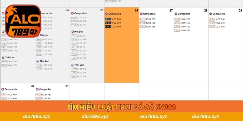 Tìm hiểu luật chơi đá gà SV388