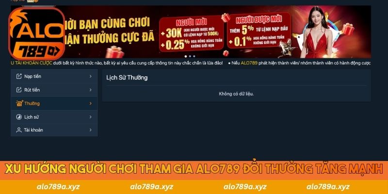 Xu hướng người chơi tham gia Alo789 đổi thưởng tăng mạnh